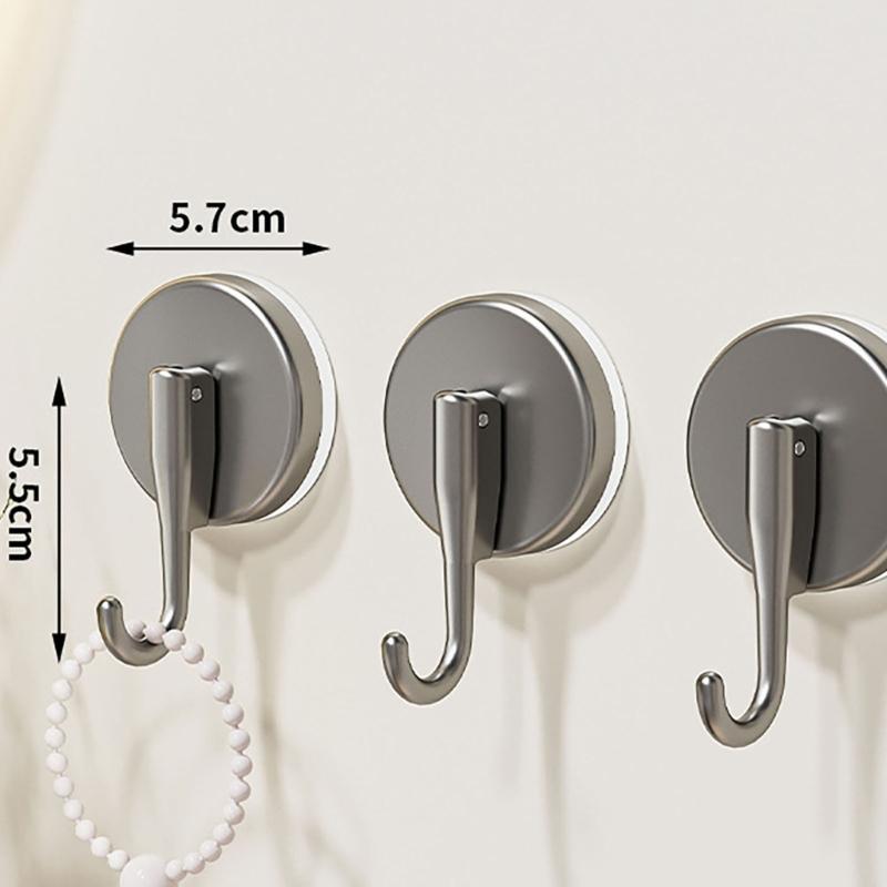 Easy Installs Suction Hook Holders ABS Not Drill Suction Hook Heavy Duty Adhesive Hook 57mm Diameter for Bathroom Kitchen