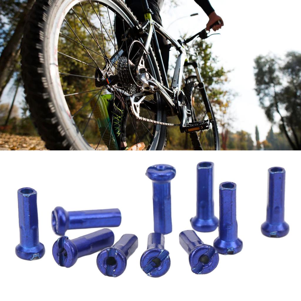 80pcs   Spoke Hats Iron 14mm Mountain Road Cycling Spoke Nipples for 14G Spoke Wire