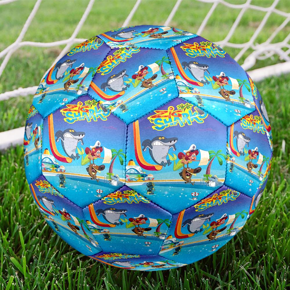 Zig & sharko Theme Size 5 Soccer Ball, Suitable for Both Indoor and Outdoor Matches, a Gift Suitable for Everyone.