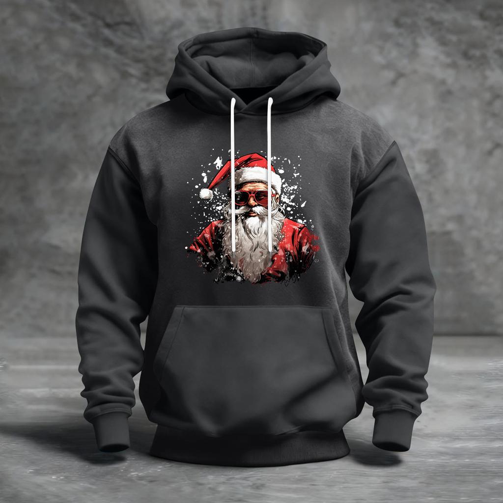 Herren Weihnachten Print Colorblock Kapuzenpullover Lässig Sport Komfort Sweatshirt