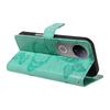 For Vivo V50 5G Wallet Case Floral Butterfly Imprinted Leather Phone Cover Stand -  Green