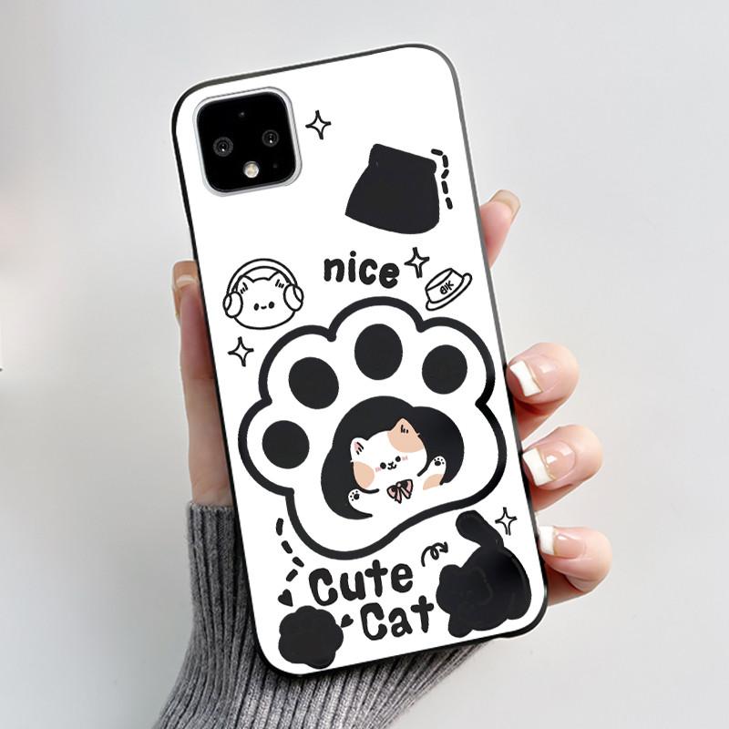 Cute Case For Google Pixel 4/Pixel 4XL Fundas Shell For Pixel 4A 5G 4G/Pixel 5 XL Protective Cover Soft Silicone Cartoon Casing