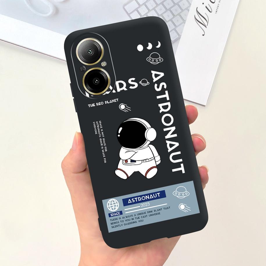 Case For Oppo Realme C67 4G Phone Cases Fashion Astronaut Soft Silicone Shockproof Back Cover Matte Shell For RealmeC67 4G Funda