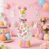 Goose Dress Up Set with Easter Bunny Headpiece and Decorative Bib 23 Inch for Garden Display Seasonal Decoration