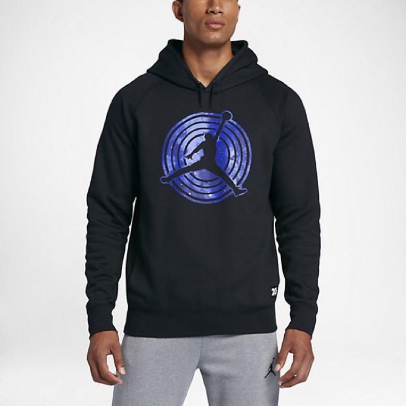 Jordan 11 Fleece Pullover Hoodie With Character Print Men Tops Black 823715-010