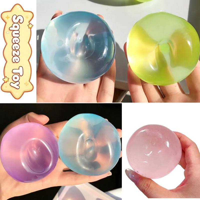 Spaß-Plastizität Mochi Fidget Spielzeug Kokosöl Maltose Quetschig Knetbar Sensorisches Spielzeug Transparente Kugel Rückprall Entspannungsspielzeug