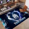 Benutzerdefinierter Teppich Olympique Marseille FC Muster Druck Name Text Weicher Rutschfester Boden Teppich für Zuhause Innen Dekoration