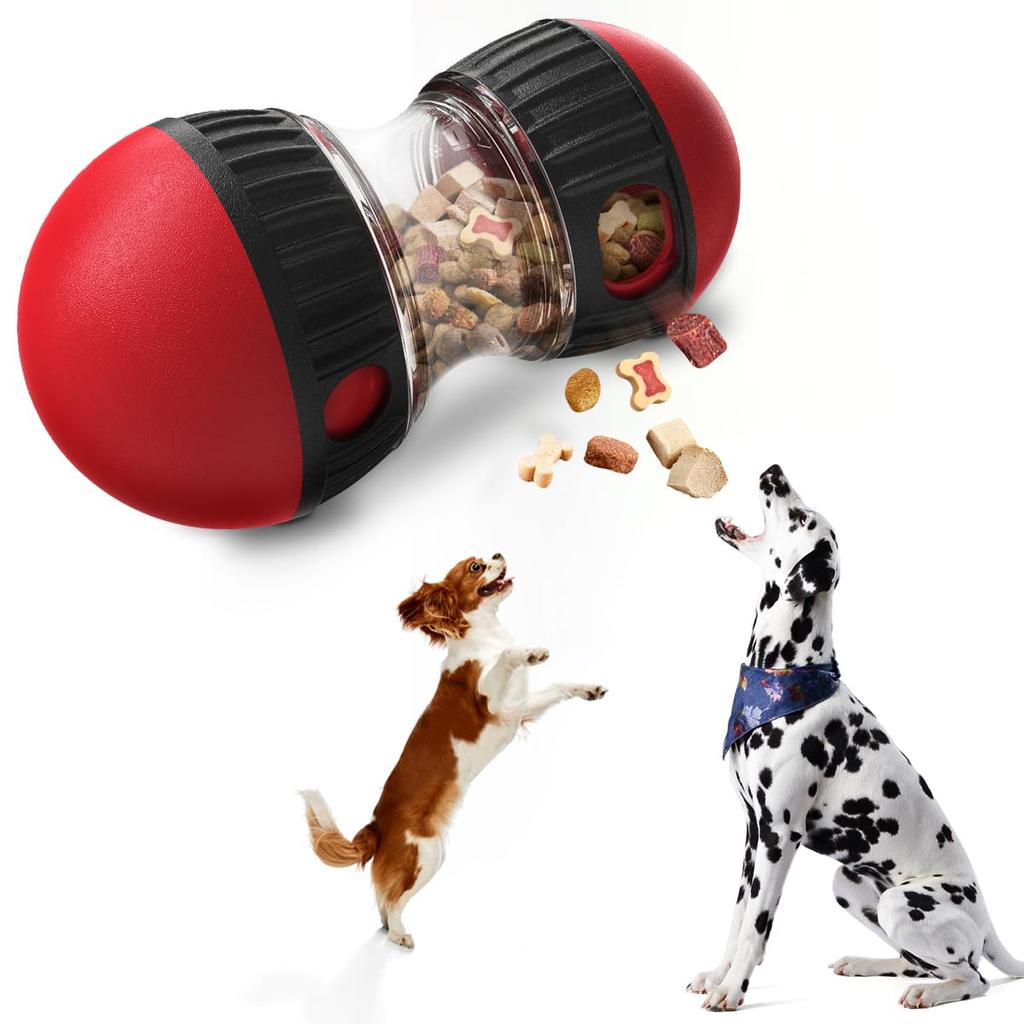 Adjustable Slow Interactive TPR Treat Dispensing Dog Puzzle Toys Feeder Ball Enrichment Dog Toy With Treat Dispensing Ball