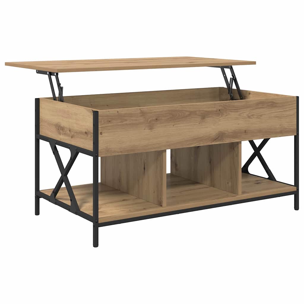 Artisan Oak Coffee Table 100 X 55 X 48.5 Cm Particleboard