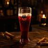 Atmospheric Beverage Cup 400ML Beer Glass, Spooky Pumpkin Ghost Black Cat Halloween Wine Glass Cup, Holiday Tall Glassware for Bar, Kitchen