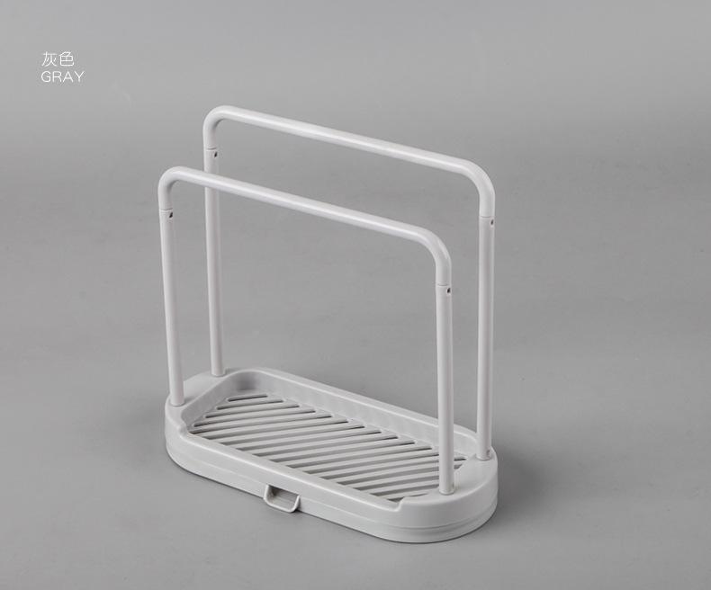 Kitchen Sink Organizer Rack Draining Holder Adjustable Utensil Storage Stand with Drip Tray for Cutlery and Dish Drying
