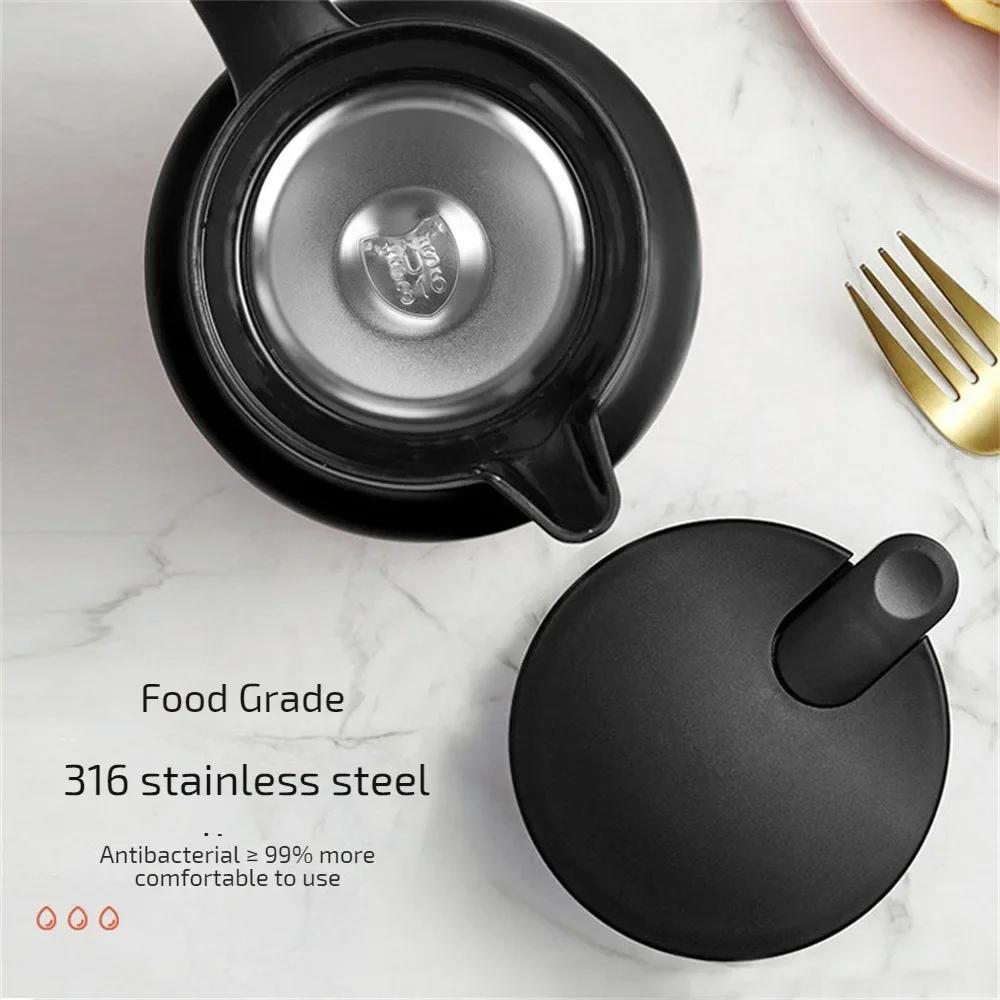 Stainless Steel Heat-preserving Thermos Pot | 1000ml Large Capacity Portable Coffee/Stewing Teapot for Home & Office