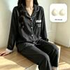 Women's Cloud Cotton Lace Pajama Cardigan Set - Spring & Autumn Collection