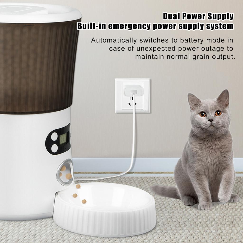 Hrănitor automat pentru animale de companie Dispozitiv de hrănire programabil cu temporizare Hrănitor inteligent pentru animale de companie Video/Activat WiFi