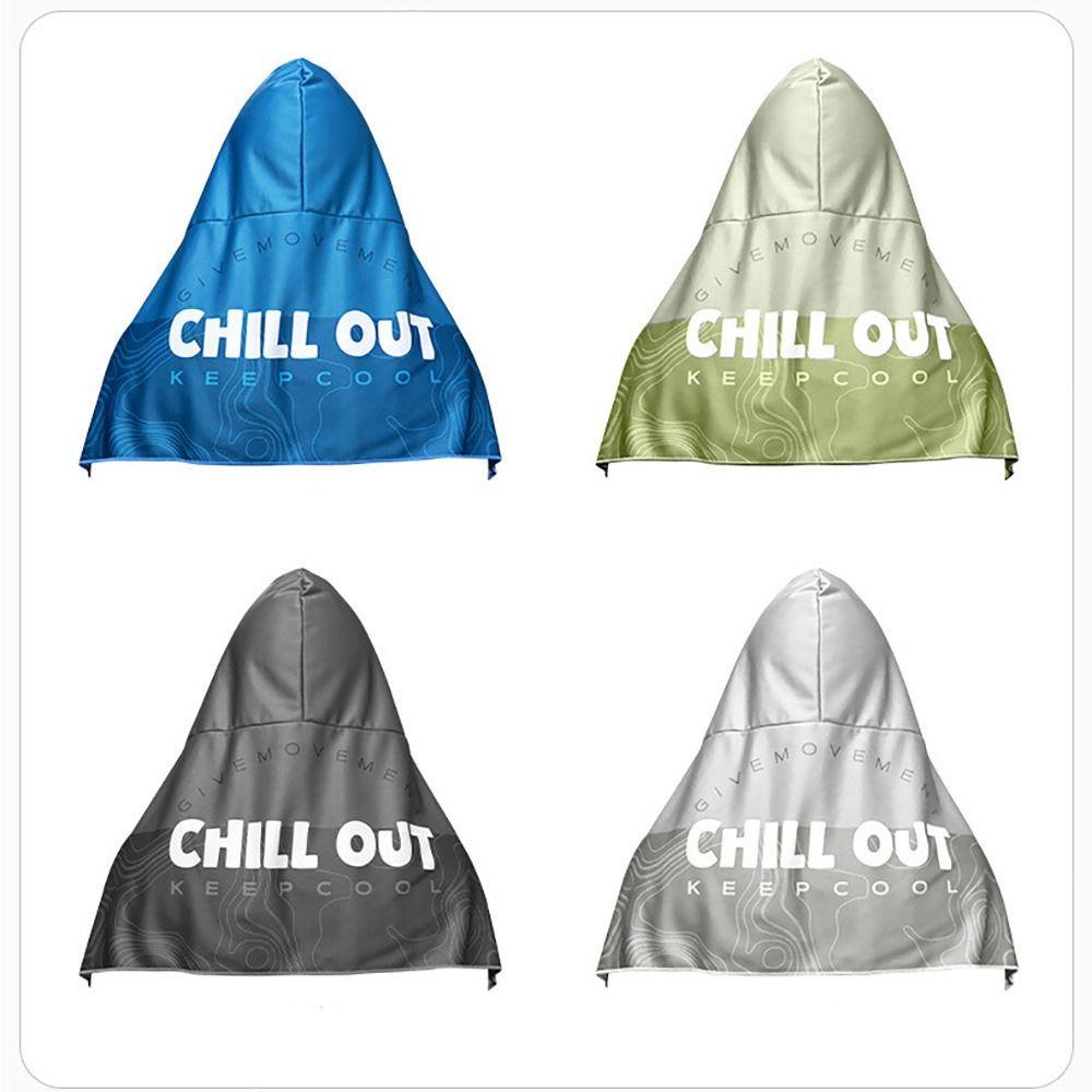 Multicolor Hooded Sunscreen Shawl Hooded Cooling Towel Cooling Shawl Fishing Beach Camping Sports
