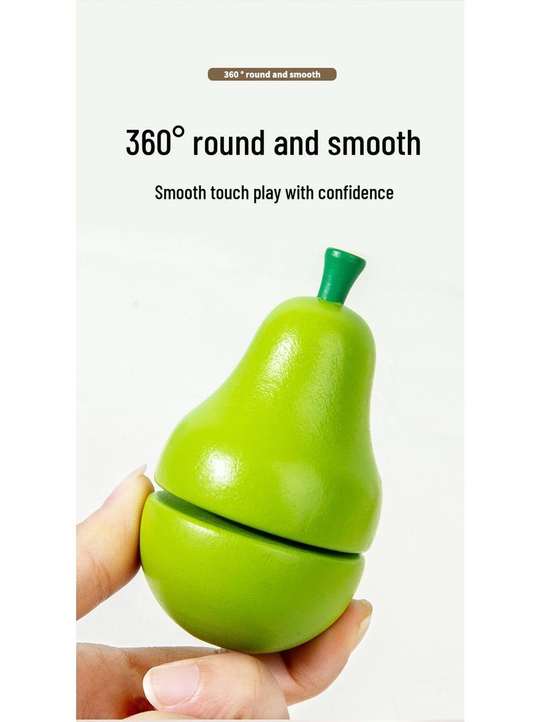 Wooden Fruit & Veggie Cutting Set for Kids' Kitchen Role Play