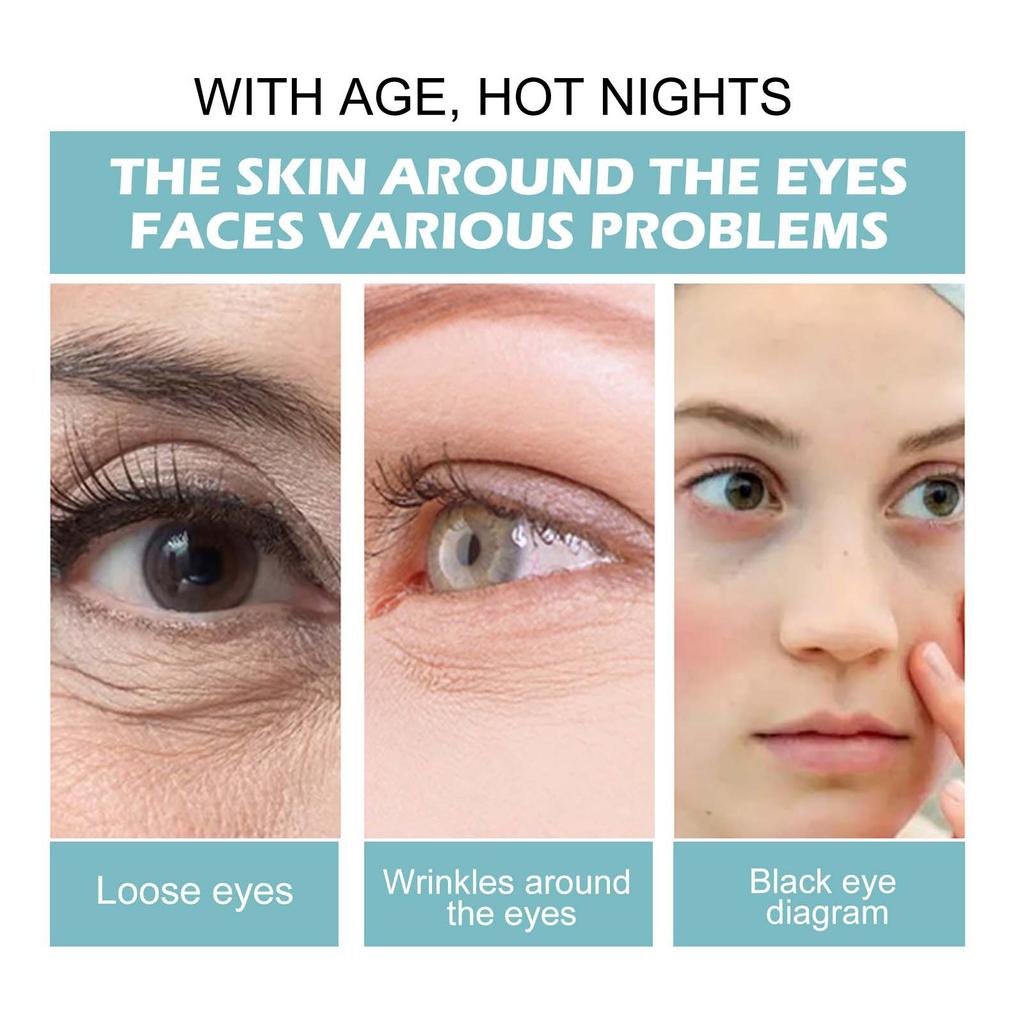 EELHOE Gel pentru ochi anti cerc întunecat Îngrijirea pielii Peptide Pungi pentru ochi Cremă cu acid hialuronic antirid Masaj cu role Frumusețe Sănătate