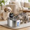 Pet Fountain Motion Activated Waterer for Small Kitten Animal Households, 3.2 L Indoor Drinking Fountain with Metal Bowl for Routine Household Use