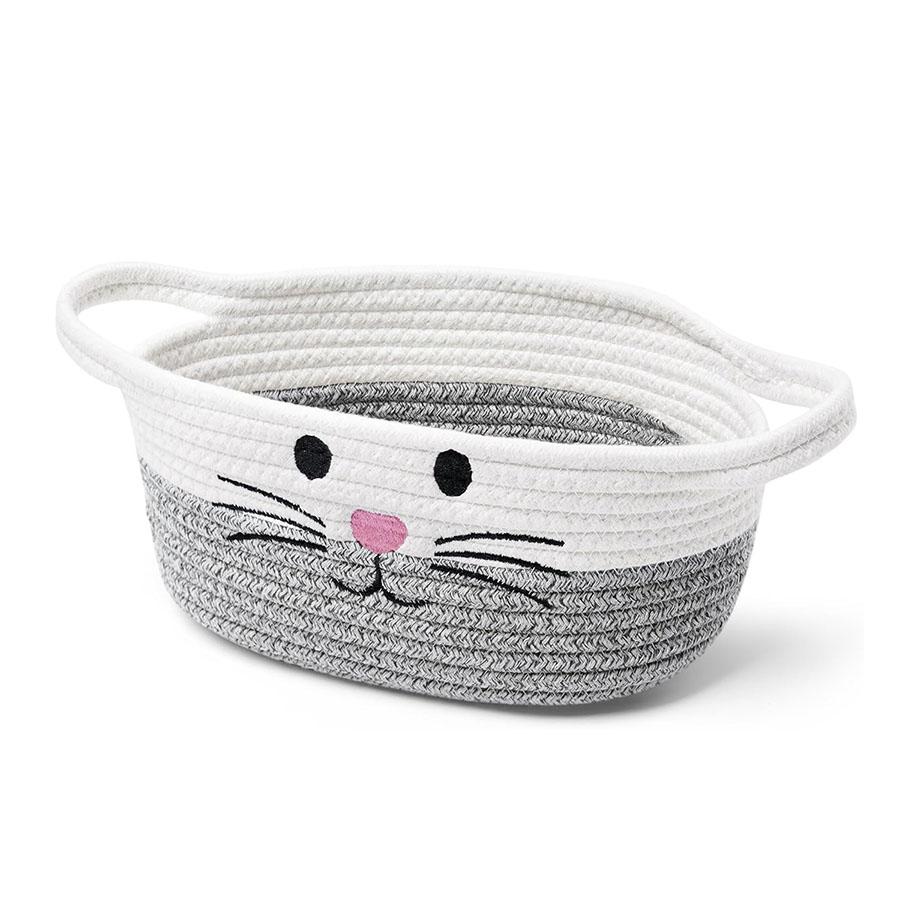 

Home Office Storage Organizer Eco-friendly Storage Solution Handmade Capacity Woven Basket with Handle for Toy Storage