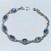 Natural Blue Kyanite Gemstone 925 Solid Sterling Silver Gift Bracelet 7-8" N8d97