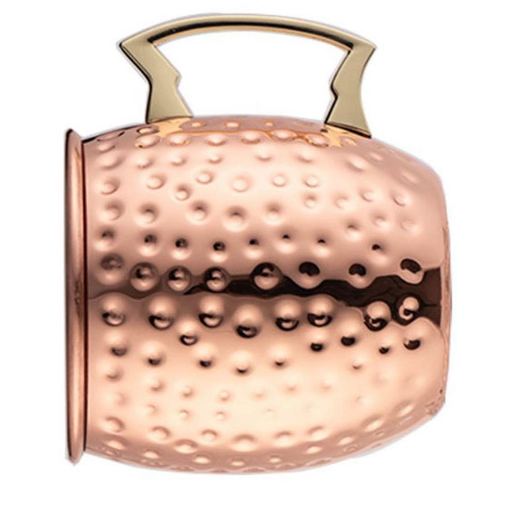 2Pcs 530ML Elegant Hammered Point Cup Copper Plated Stainless Steel Hammer Point Mug for Cocktail