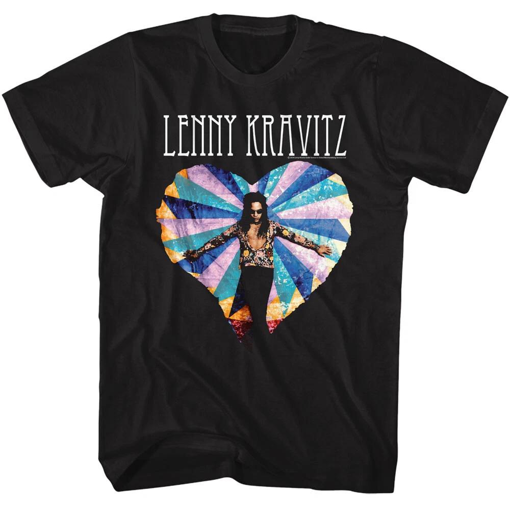 Lenny Kravitz Multi Color Heart Men s T Shirt Funk Reggae Rock Music S