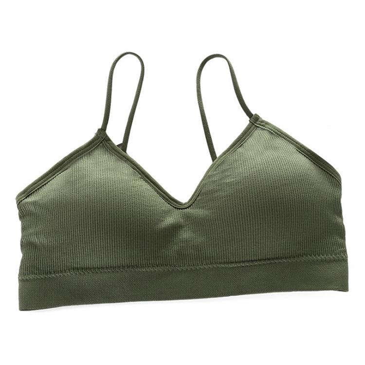Strappy Seamless Women's Camisole Bandeau with Chest Pads