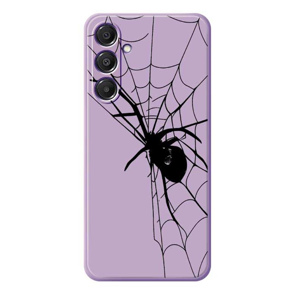 

For Samsung Galaxy A16 5G/4G Case Spider Pattern Printing Straight Edge TPU Phone Back Cover