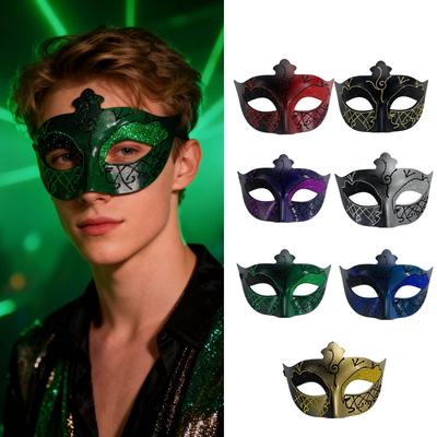 Roman Party Mask Glitter Masquerade Party Mask Glitter Hand-Painted Mask Comfortable For Themed Event Bar Event Venetian