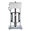 Elektrischer Wurstfüller, 10 kg / 22 lbs Vertikaler Fleischfüller mit stufenloser Geschwindigkeitsregelung, Edelstahl-Wurstfüllmaschine, Fußpedal & 4