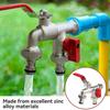 Garden Hose Splitter Hose Spigot Splitter 2 Way Heavy Duty Metal Zinc Alloy Irrigation Faucet For Outdoor Greenhouse RV Car
