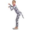 Kids Unisex Dalmatian Costume Long Sleeve Bodysuit 3D Tail Puppy Jumpsuit Halloween Party Wear