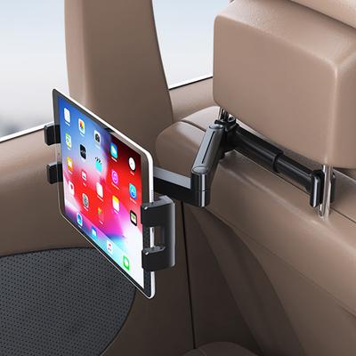 Telescopic Car Rear Pillow Phone Holder Tablet Rotating Car Seat Rear Stand Headrest Bracket for Phone Tablet 4.7-10 Inch
