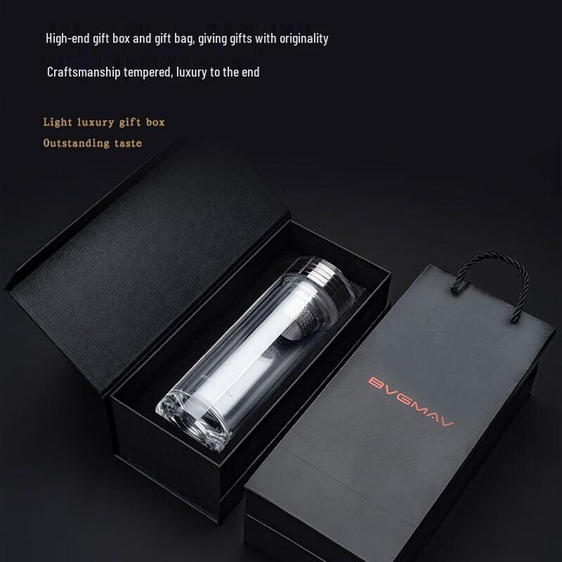 BVGMAV Double-Layer Heat-Insulated Glass Tea Cup