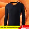 Men's Korean Style Long-Sleeve Fleece-Lined Slim-Fit T-Shirt - Solid Color, Plus Size, Warm, Youth To Elderly