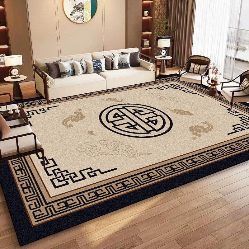 New Chinese Style Luxury Carpet Living Room Large Area Coffee Tables Non-slip Rugs Art Decoration Bedroom Washable Floor Mats
