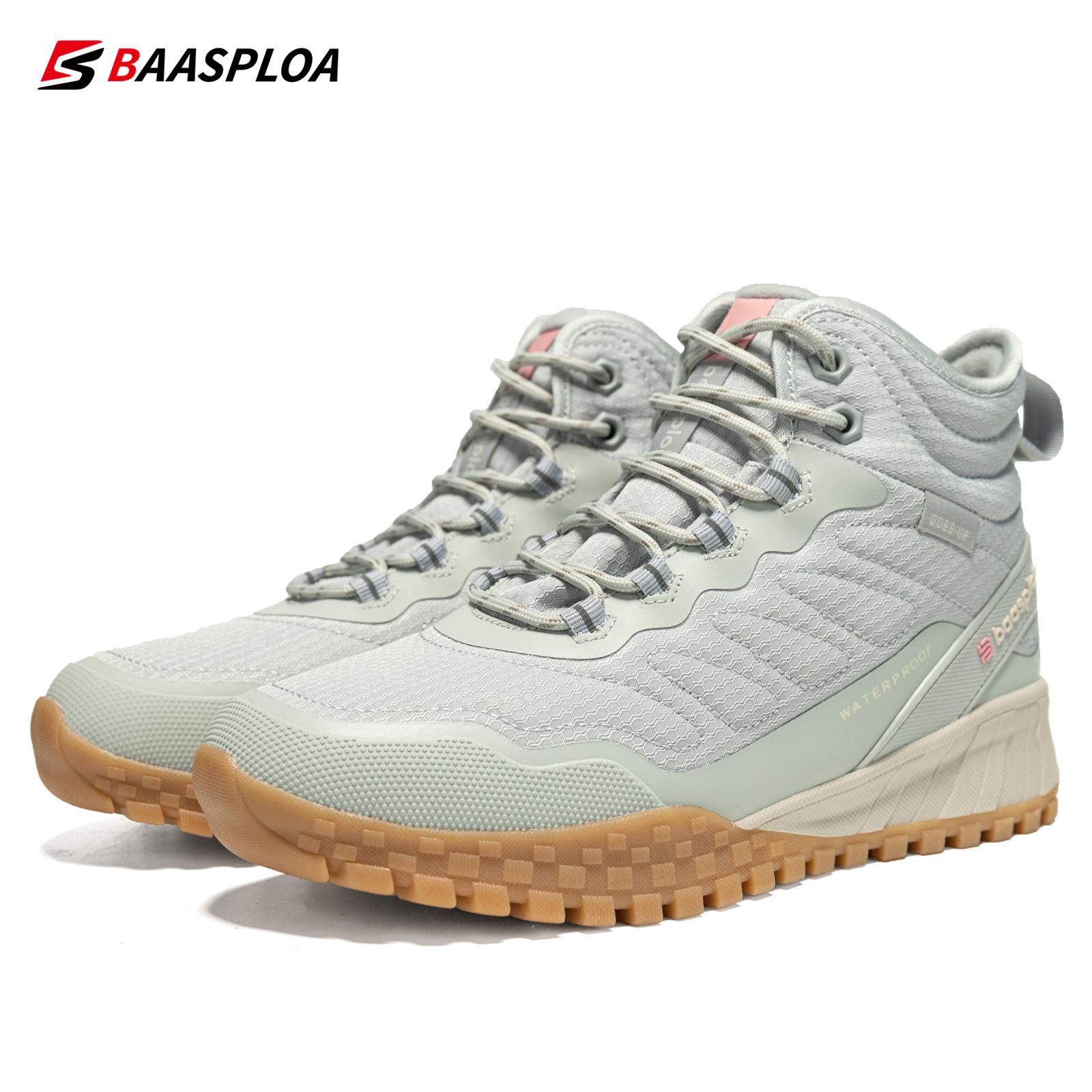 

BAASPLOA Women s Winter Waterproof Non-Slip Comfortable Warm Plush New Women s Cotton Shoes Winter High Top Cotton Shoes 40