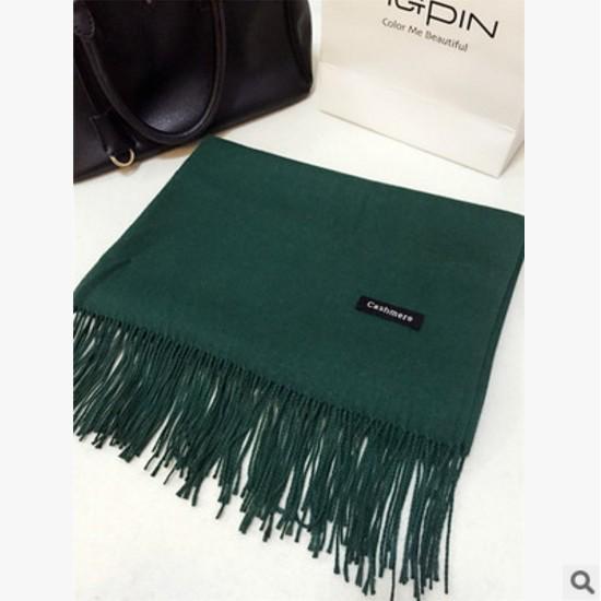 

Унисекс однотонный шарф с кисточками в корейском стиле - имитация кашемира для осени/зимы 200x70