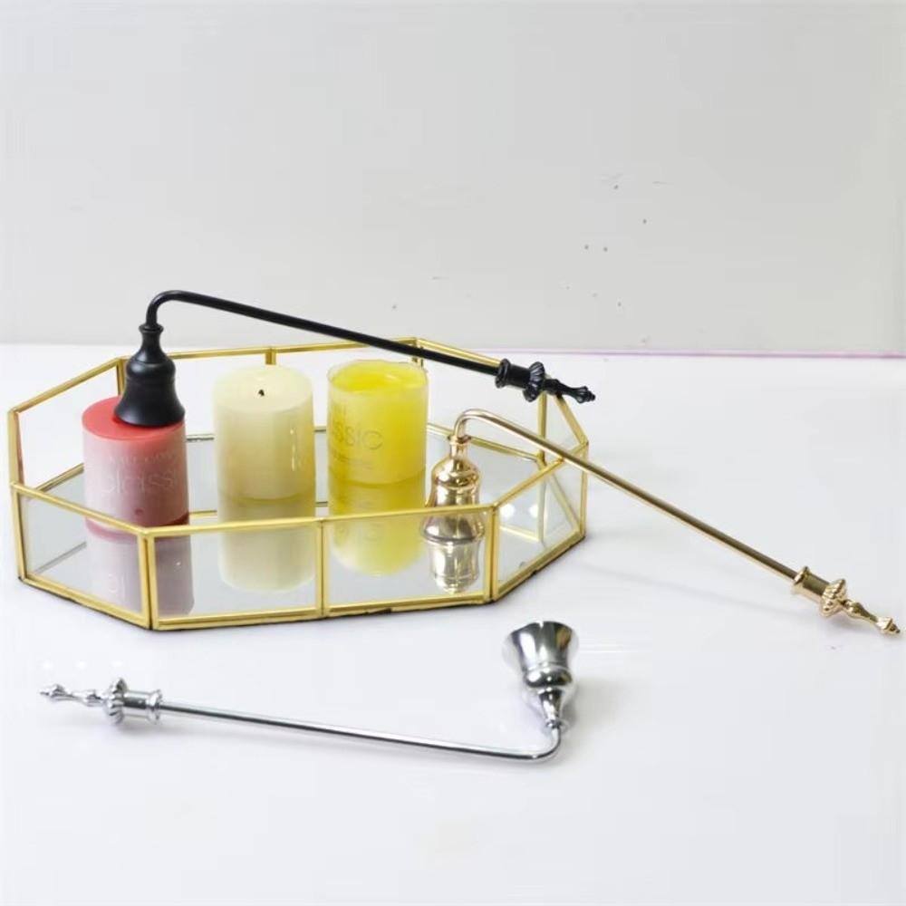 Elegant Bell Shaped Candle Wick Trimmer Long Handle Turn Off Extinguisher Candle Blower Wick Cover SPA Hotel