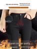 New 2025 Plus Size Women's Fleece-Lined High Waist Black Leggings - Thickened, Skinny Fit for Autumn and Winter