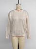 European-American Casual Round Neck Solid Color Sweater - 2025 Collection
