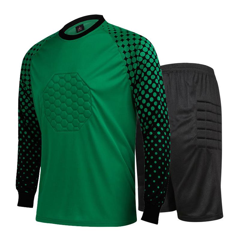 Long Sleeve Padded Goalkeeper Jersey Set for Adults and Kids