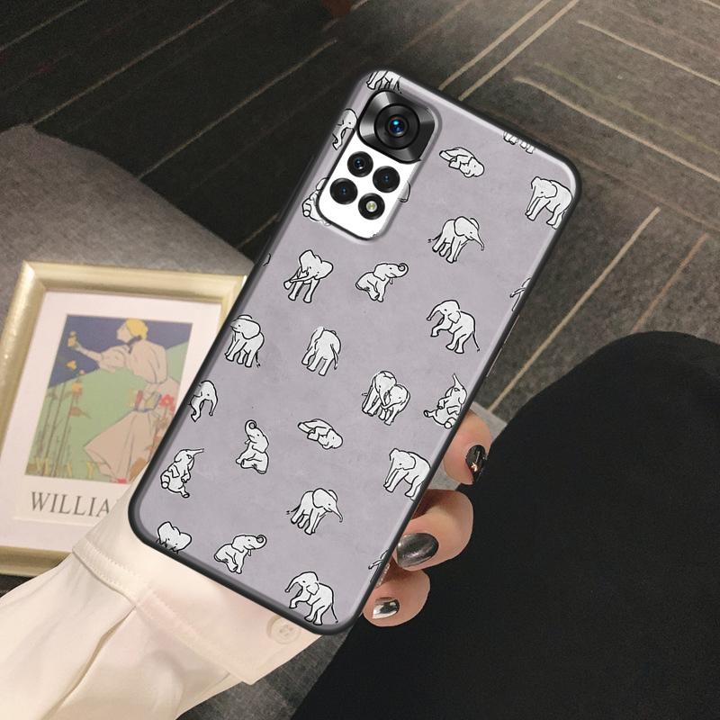 Cute Baby Elephant Funda For Xiaomi Redmi Note 13 14 Pro 9 10 11 12 Pro 10S 11S 12S Redmi 13C 10C 12C 14C Case