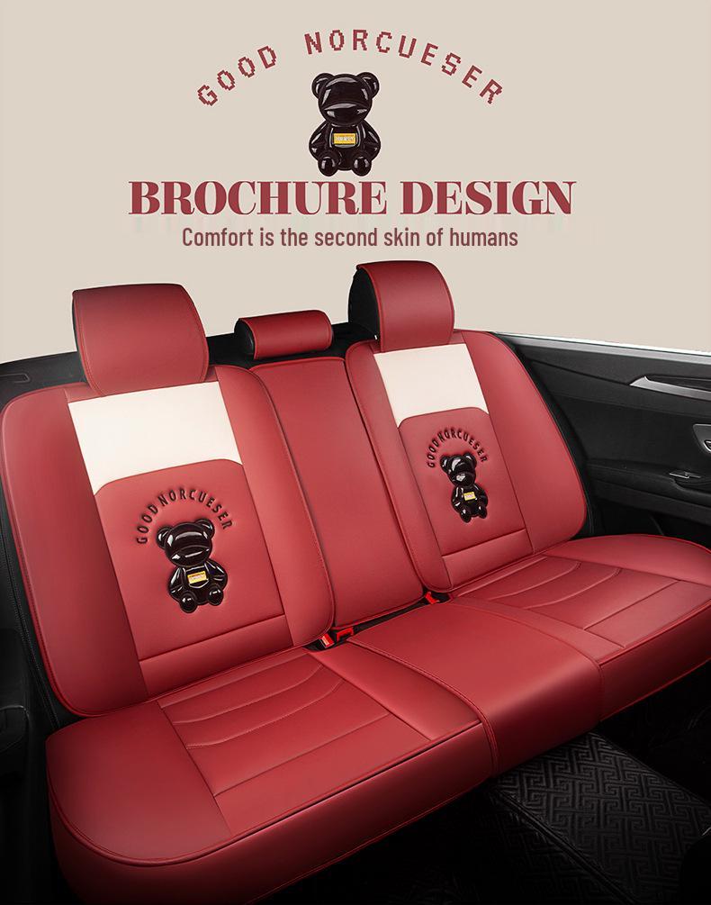 Ouzhi Goddess Cartoon Car Seat Cushion Cover - Universal Fit for All Seasons