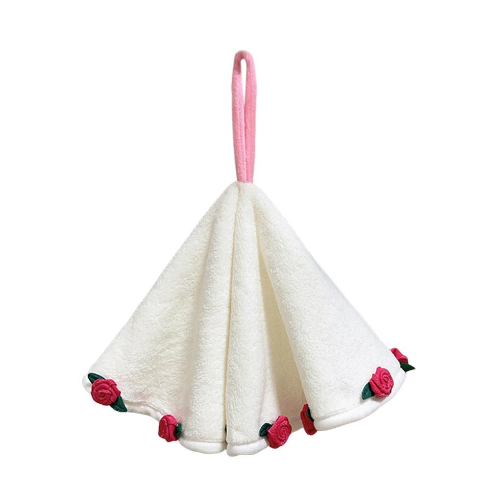 

Soft Rose Hand Towel Coral Velvet Bathroom Kerchief for Bathroom Kitchen червоний/білий