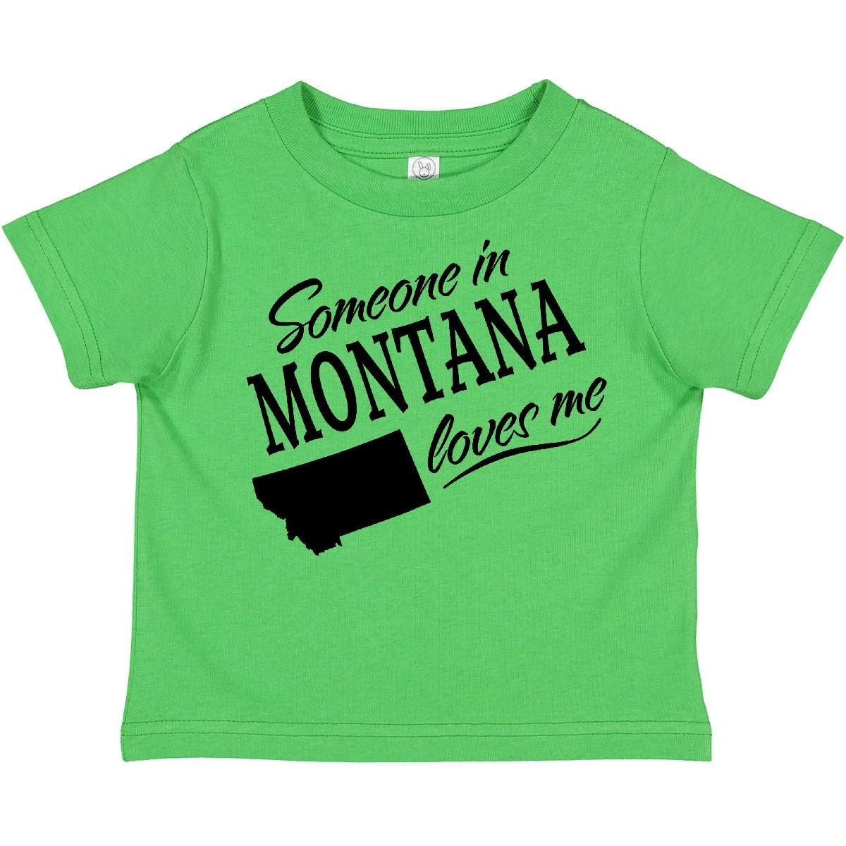 Inktastic Someone In Montana Loves Me Toddler T-Shirt Home Family Grandparents 100