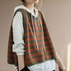 Knitted Vest Women Oversize Undershirt Sleeveless Sweater Tops Loose Vest Casual V Neck Vest
