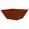 Garden Planter Set 5 Pcs Rustic Finish 35 X 35 X 15 Cm Weatherproof Steel