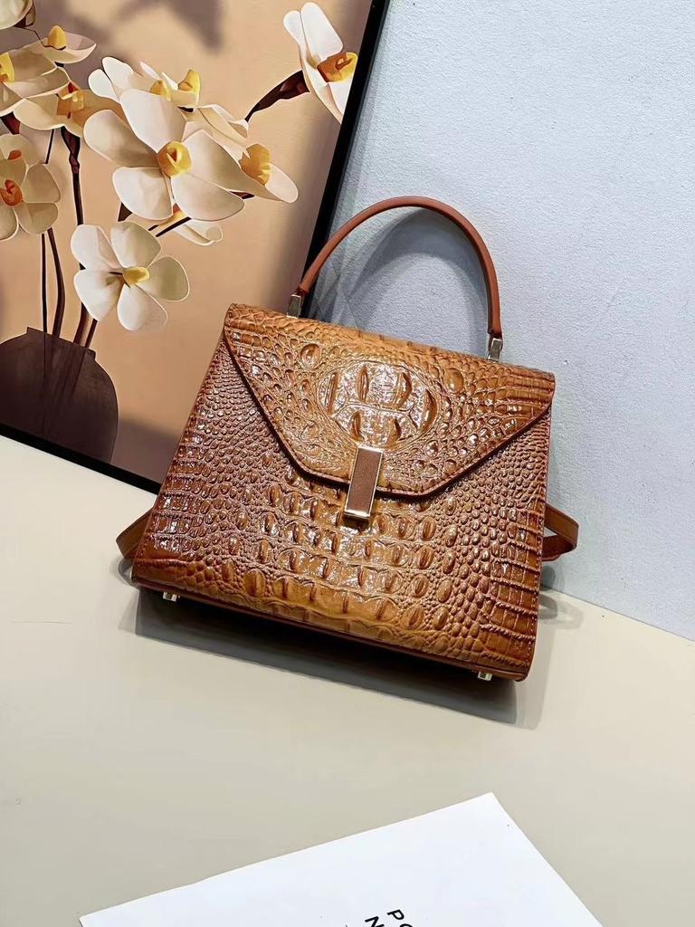 Borsa Casual da Donna con Fantasia Coccodrillo Borsa Quadrata Piccola Portatile Borsa a Tracolla Versatile Borsa a Spalla