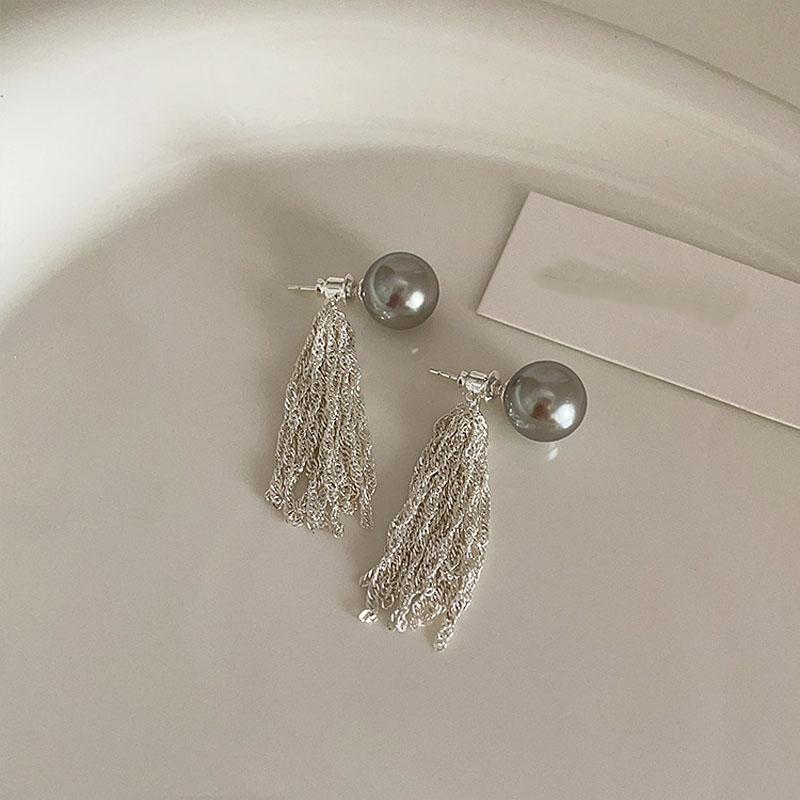 

Корейские роскошные длинные цепочки с кисточками серьги-гвоздики для женщин серьги-подвески с имитацией жемчуга ювелирные изделия